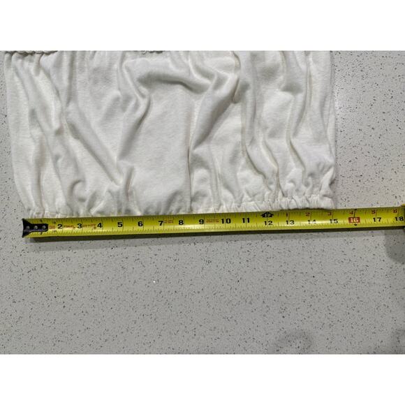 NWT Lucky Brand Women’s Medium White Tank Top with Crochet Detail Coquette - Picture 5 of 6